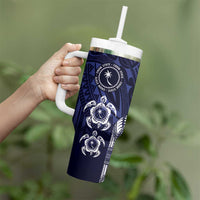 FSM Chuuk States Tumbler With Handle Micronesia Six 9 One Polynesian Tribal Pattern