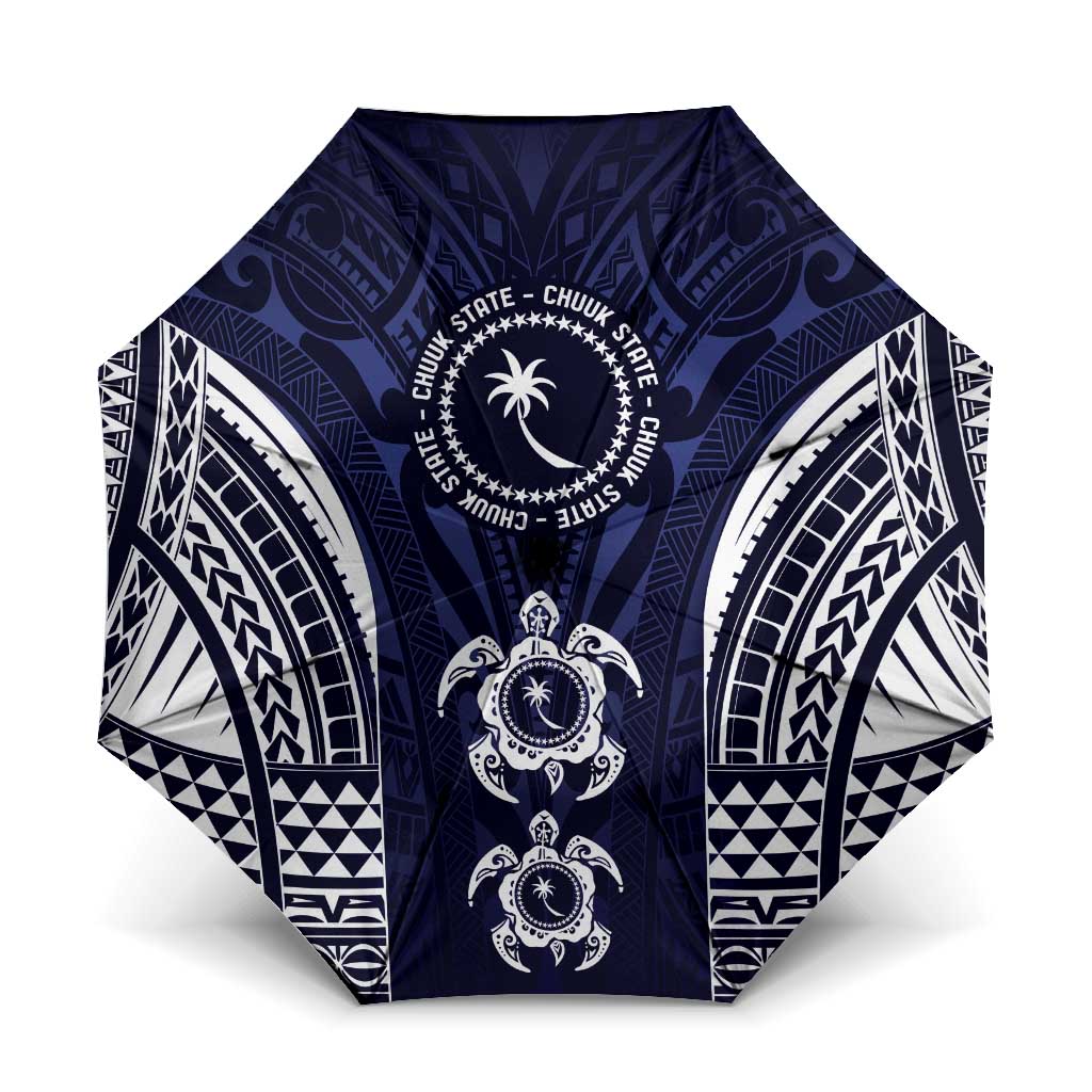 FSM Chuuk States Umbrella Micronesia Six 9 One Polynesian Tribal Pattern - Polynesian Pride