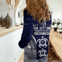 FSM Chuuk States Women Casual Shirt Micronesia Six 9 One Polynesian Tribal Pattern