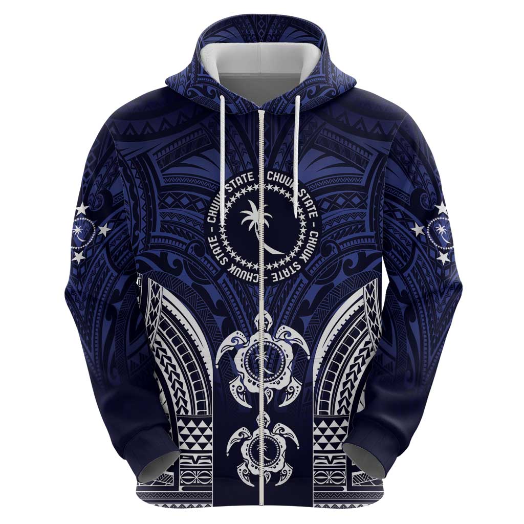 FSM Chuuk States Zip Hoodie Micronesia Six 9 One Polynesian Tribal Pattern