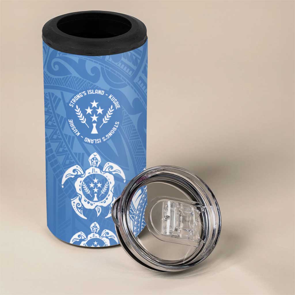 FSM Kosrae States 4 in 1 Can Cooler Tumbler Micronesia Six 9 One Polynesian Tribal Pattern