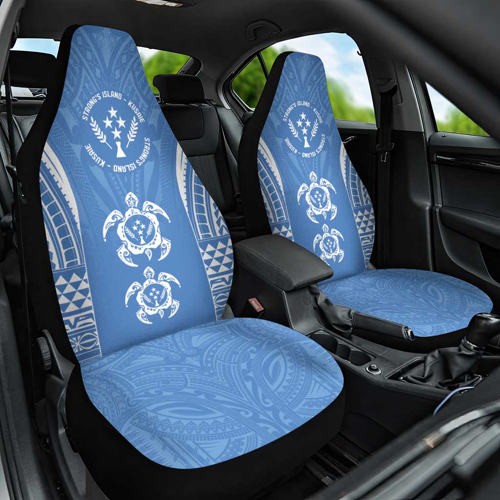 FSM Kosrae States Car Seat Cover Micronesia Six 9 One Polynesian Tribal Pattern