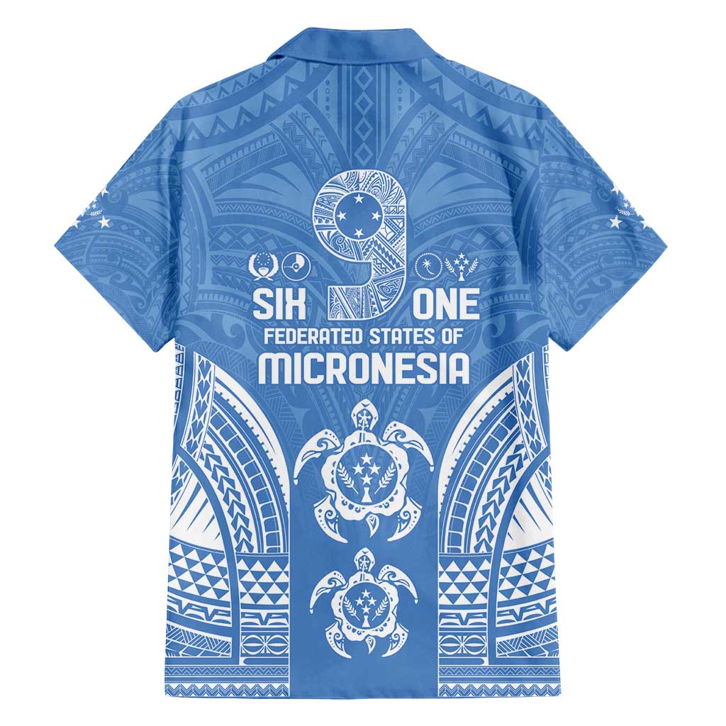 FSM Kosrae States Family Matching Long Sleeve Bodycon Dress and Hawaiian Shirt Micronesia Six 9 One Polynesian Tribal Pattern