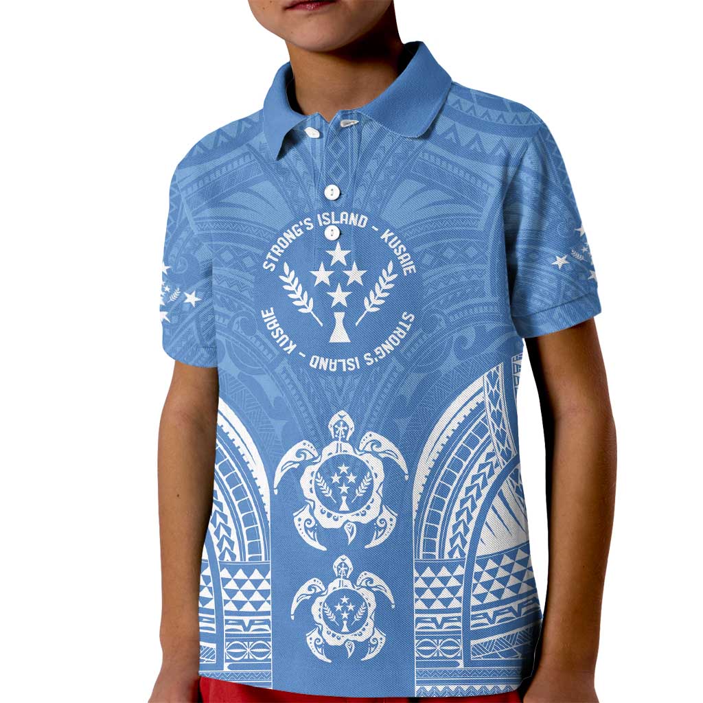 FSM Kosrae States Kid Polo Shirt Micronesia Six 9 One Polynesian Tribal Pattern