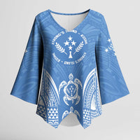 FSM Kosrae States Kimono Sleeve Blouse Micronesia Six 9 One Polynesian Tribal Pattern - Polynesian Pride