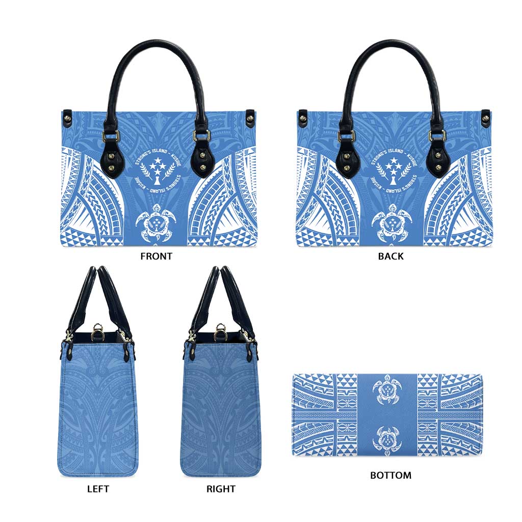 FSM Kosrae States Leather Bag Micronesia Six 9 One Polynesian Tribal Pattern - Polynesian Pride