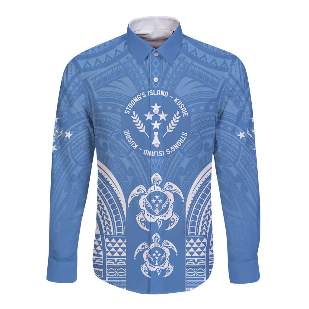 FSM Kosrae States Long Sleeve Button Shirt Micronesia Six 9 One Polynesian Tribal Pattern