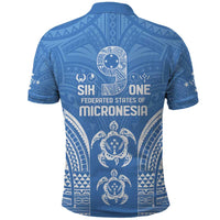 FSM Kosrae States Polo Shirt Micronesia Six 9 One Polynesian Tribal Pattern