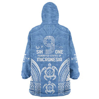 FSM Kosrae States Wearable Blanket Hoodie Micronesia Six 9 One Polynesian Tribal Pattern