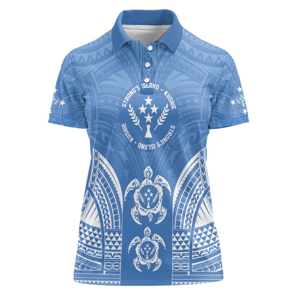 FSM Kosrae States Women Polo Shirt Micronesia Six 9 One Polynesian Tribal Pattern