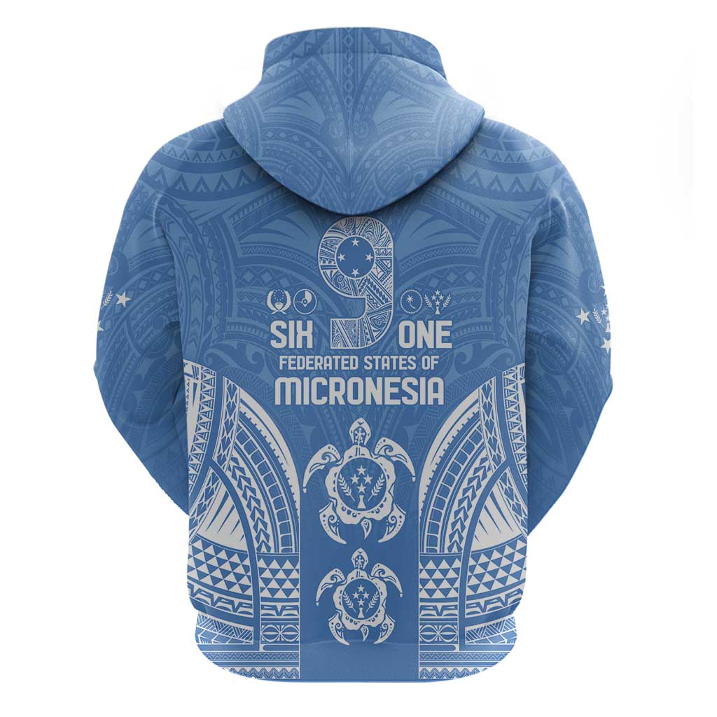 FSM Kosrae States Zip Hoodie Micronesia Six 9 One Polynesian Tribal Pattern
