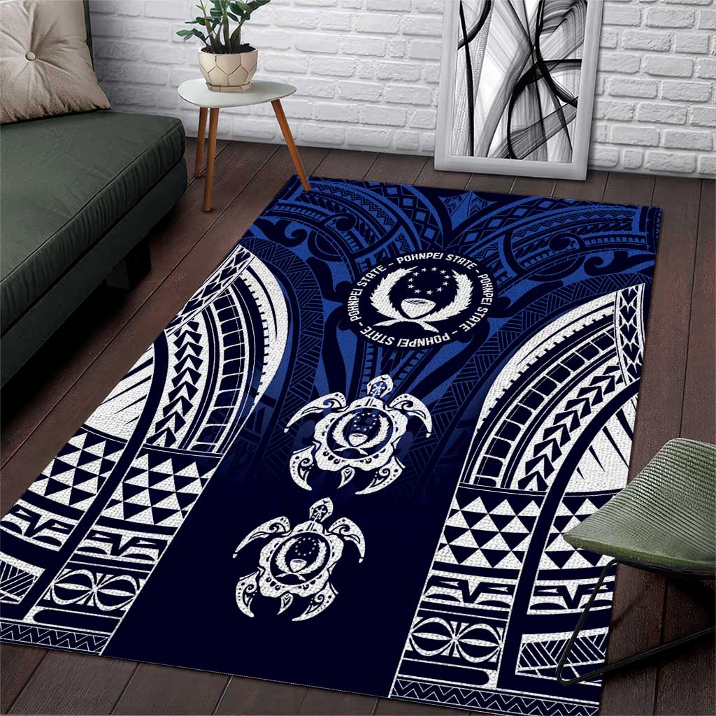 FSM Pohnpei States Area Rug Micronesia Six 9 One Polynesian Tribal Pattern