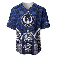 FSM Pohnpei States Baseball Jersey Micronesia Six 9 One Polynesian Tribal Pattern