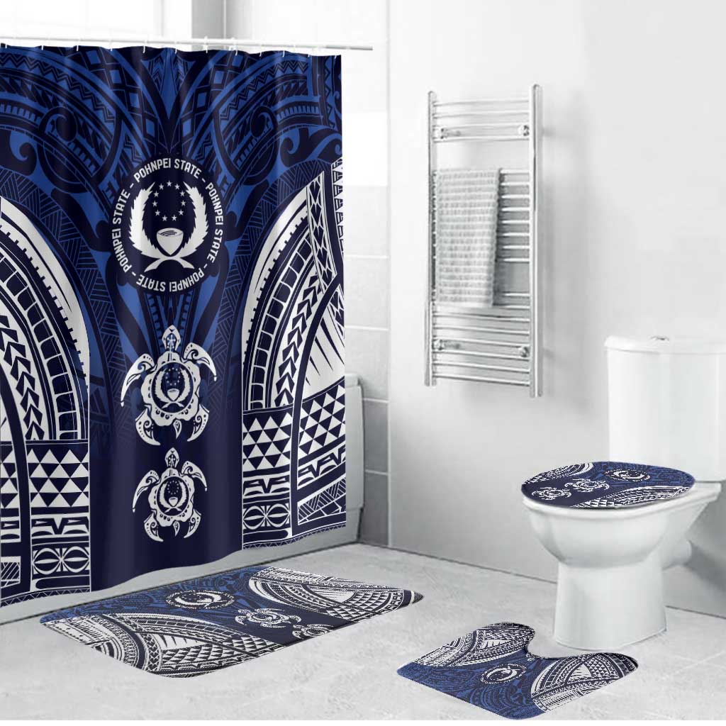 FSM Pohnpei States Bathroom Set Micronesia Six 9 One Polynesian Tribal Pattern - Polynesian Pride