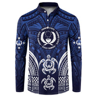 FSM Pohnpei States Button Sweatshirt Micronesia Six 9 One Polynesian Tribal Pattern