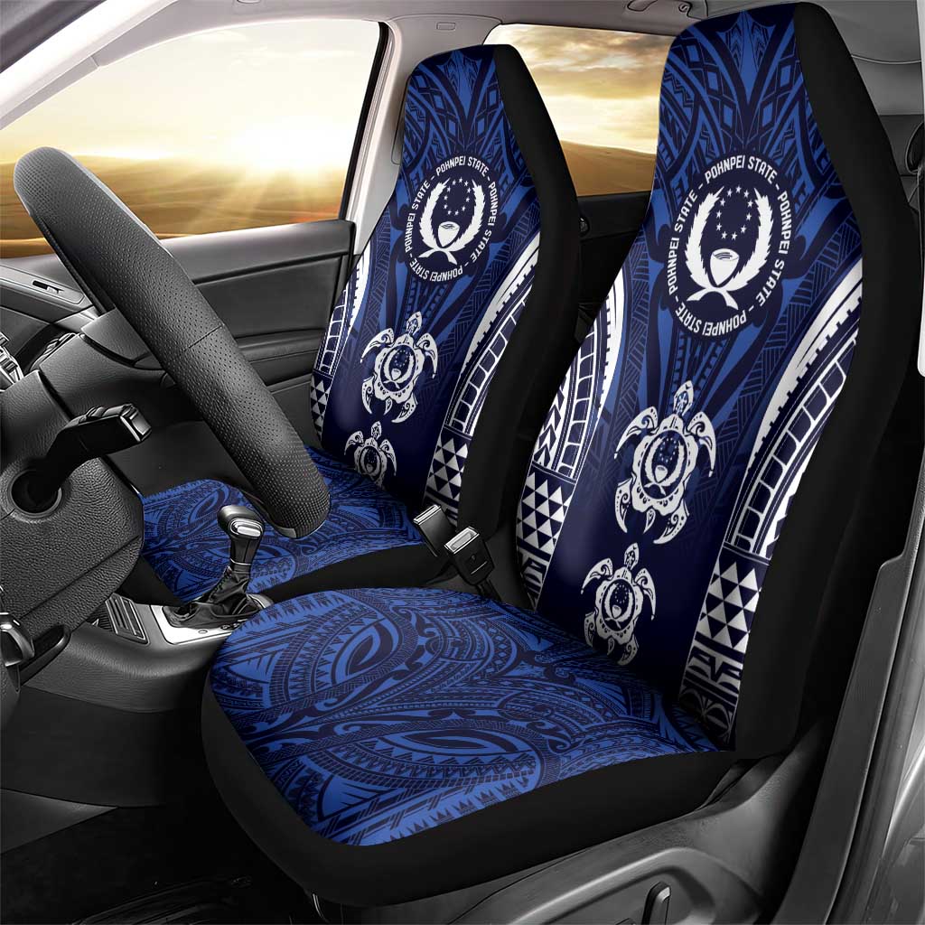 FSM Pohnpei States Car Seat Cover Micronesia Six 9 One Polynesian Tribal Pattern