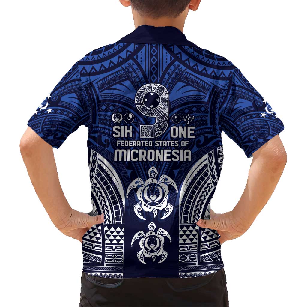 FSM Pohnpei States Family Matching Puletasi and Hawaiian Shirt Micronesia Six 9 One Polynesian Tribal Pattern