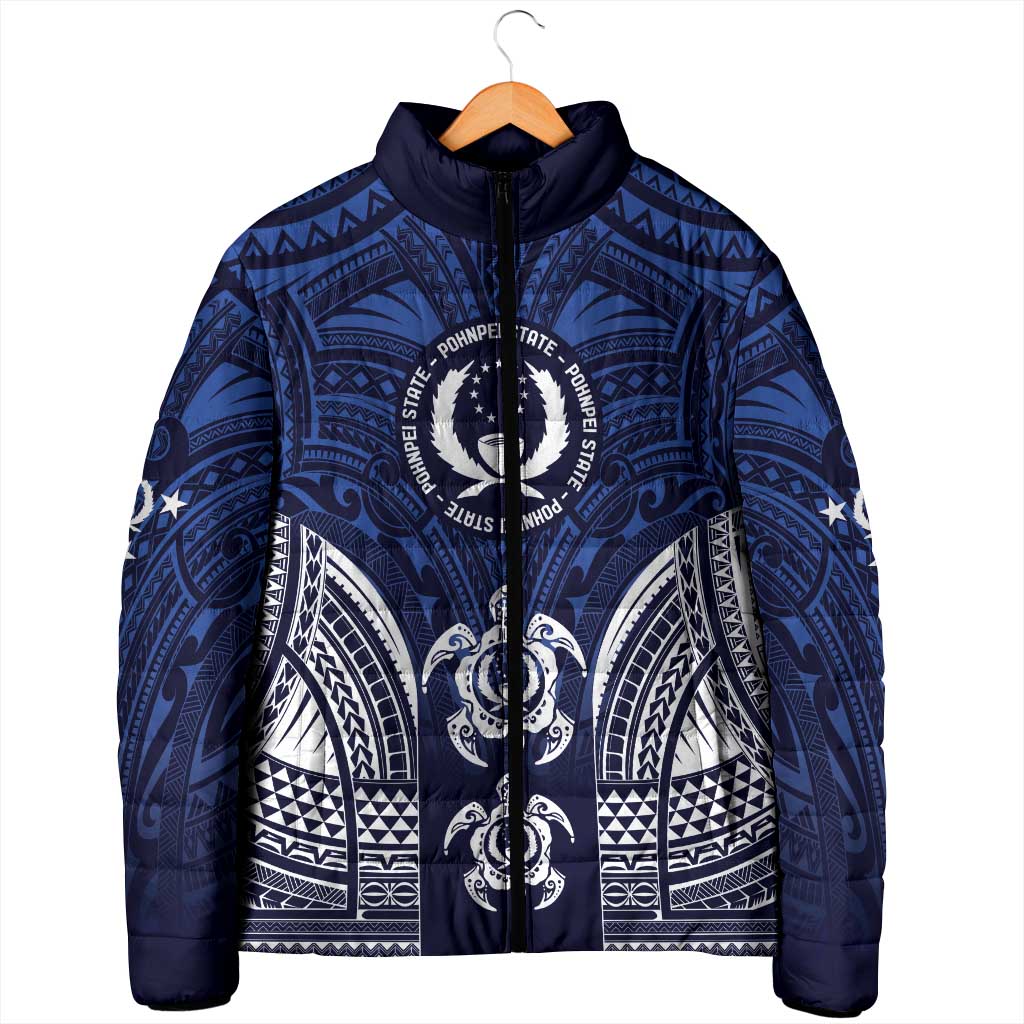 FSM Pohnpei States Padded Jacket Micronesia Six 9 One Polynesian Tribal Pattern - Polynesian Pride