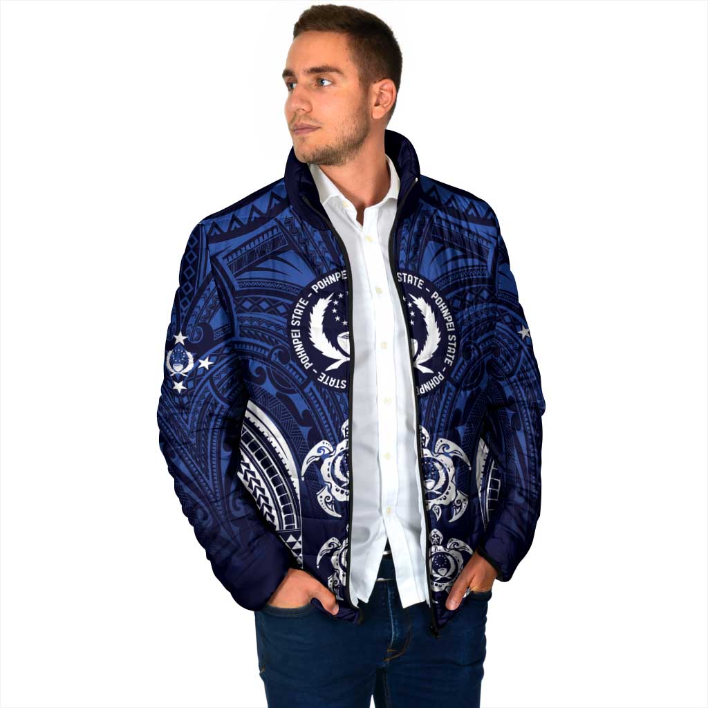 FSM Pohnpei States Padded Jacket Micronesia Six 9 One Polynesian Tribal Pattern - Polynesian Pride