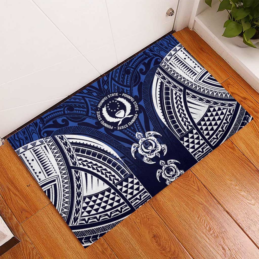 FSM Pohnpei States Rubber Doormat Micronesia Six 9 One Polynesian Tribal Pattern