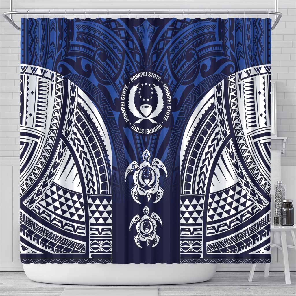 FSM Pohnpei States Shower Curtain Micronesia Six 9 One Polynesian Tribal Pattern