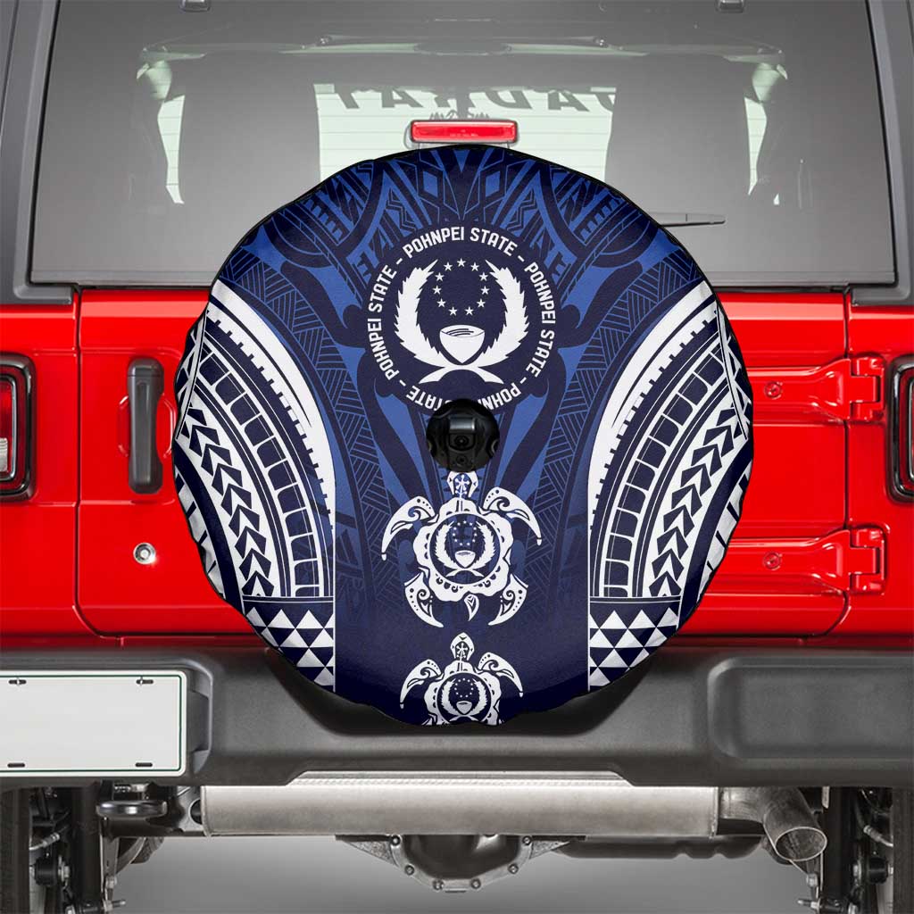 FSM Pohnpei States Spare Tire Cover Micronesia Six 9 One Polynesian Tribal Pattern