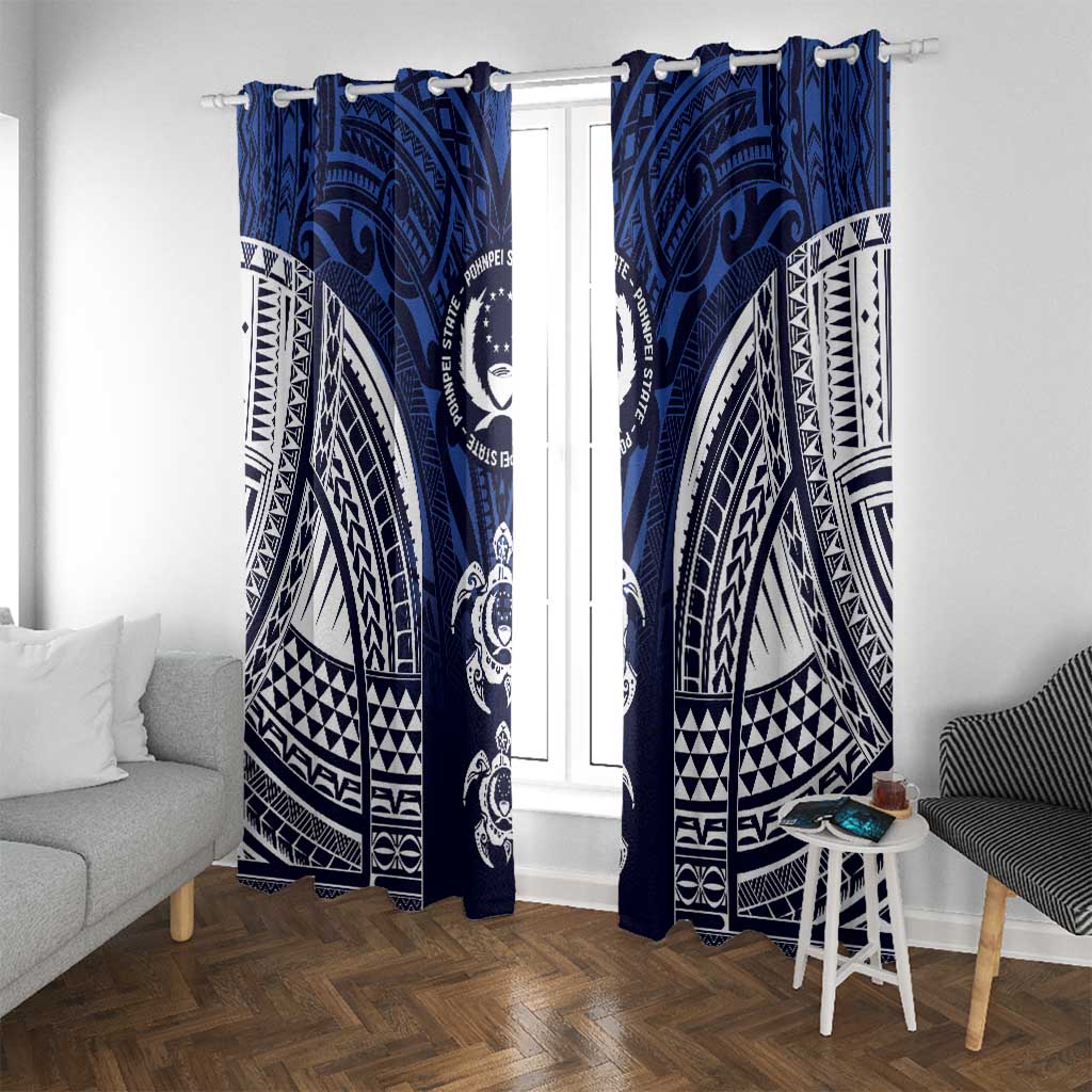 FSM Pohnpei States Window Curtain Micronesia Six 9 One Polynesian Tribal Pattern