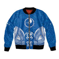 FSM Yap States Bomber Jacket Micronesia Six 9 One Polynesian Tribal Pattern