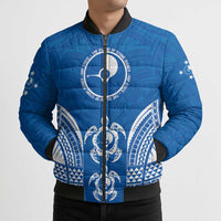 FSM Yap States Bomber Puffer Jacket Micronesia Six 9 One Polynesian Tribal Pattern - Polynesian Pride