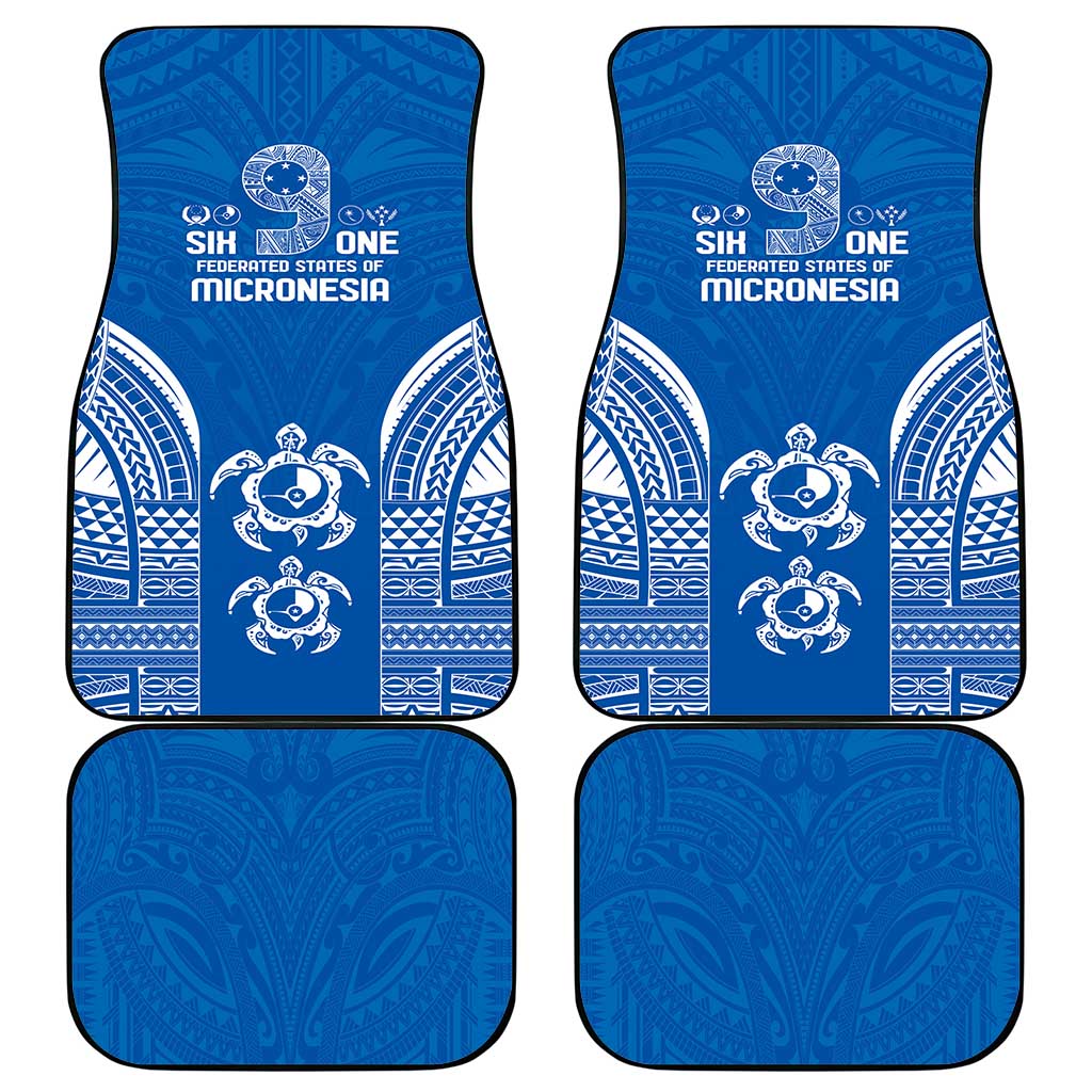 FSM Yap States Car Mats Micronesia Six 9 One Polynesian Tribal Pattern