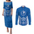 FSM Yap States Couples Matching Puletasi and Long Sleeve Button Shirt Micronesia Six 9 One Polynesian Tribal Pattern