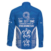 FSM Yap States Family Matching Off Shoulder Short Dress and Hawaiian Shirt Micronesia Six 9 One Polynesian Tribal Pattern