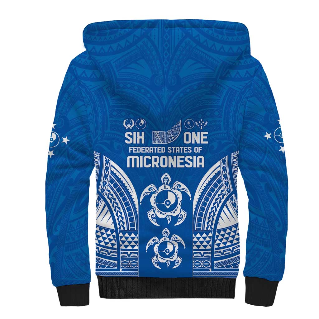 FSM Yap States Sherpa Hoodie Micronesia Six 9 One Polynesian Tribal Pattern