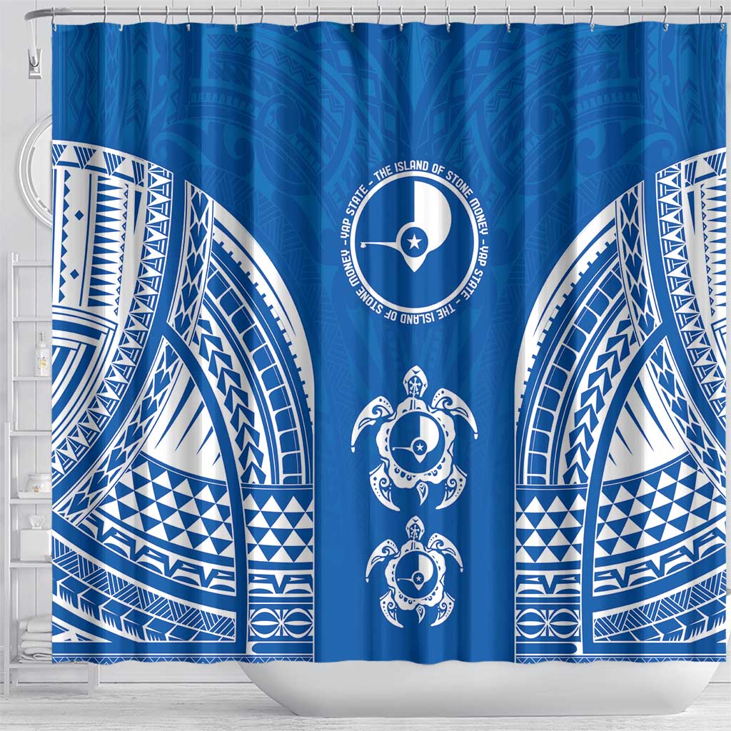 FSM Yap States Shower Curtain Micronesia Six 9 One Polynesian Tribal Pattern