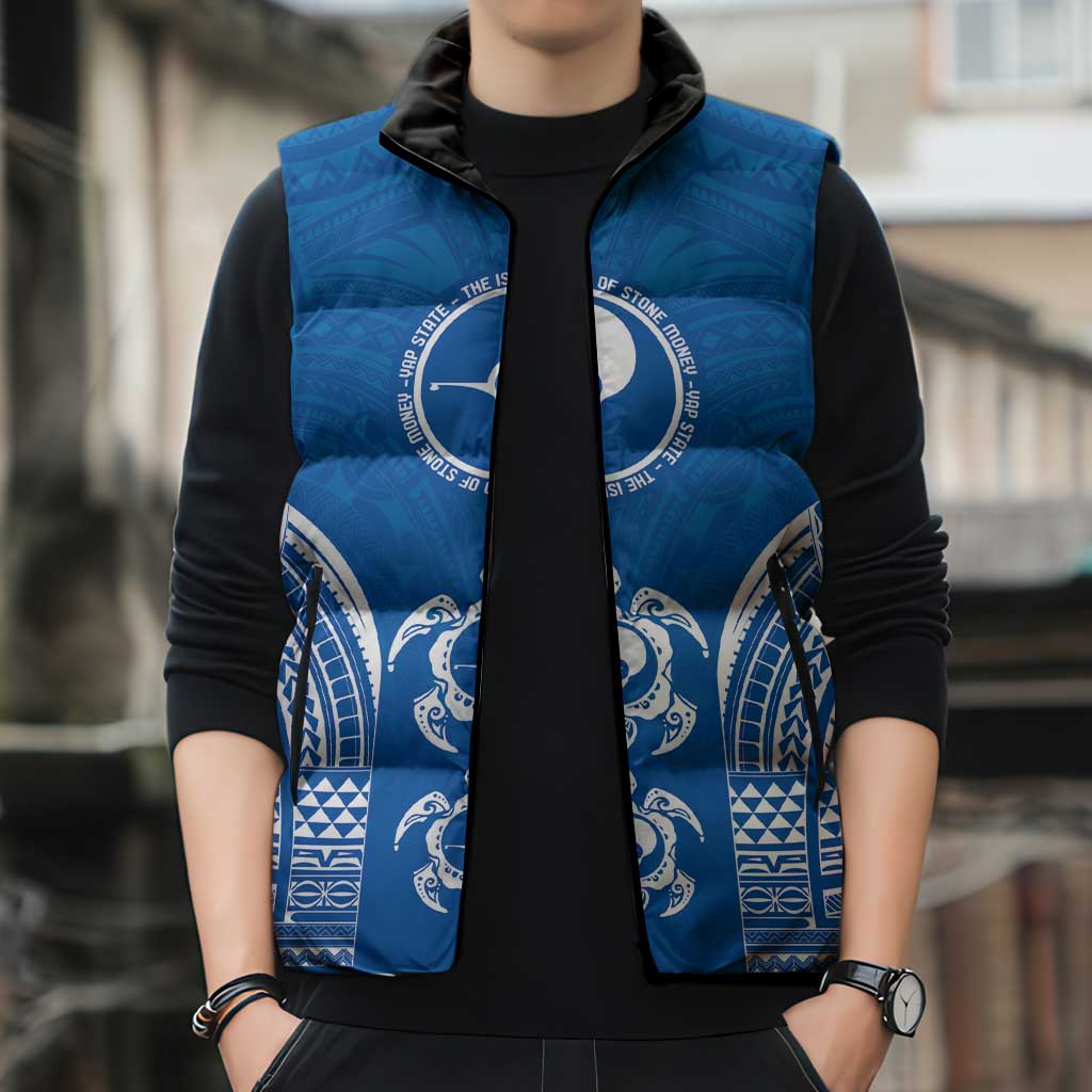 FSM Yap States Sleeveless Puffer Jacket Micronesia Six 9 One Polynesian Tribal Pattern - Polynesian Pride