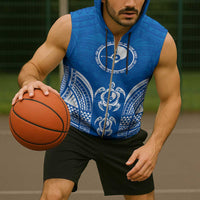 FSM Yap States Sleeveless Zip Hoodie Micronesia Six 9 One Polynesian Tribal Pattern - Polynesian Pride