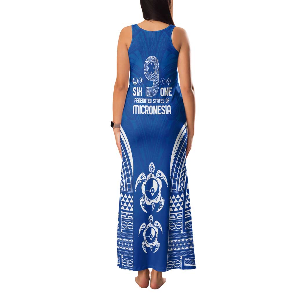 FSM Yap States Tank Maxi Dress Micronesia Six 9 One Polynesian Tribal Pattern