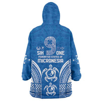FSM Yap States Wearable Blanket Hoodie Micronesia Six 9 One Polynesian Tribal Pattern