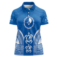 FSM Yap States Women Polo Shirt Micronesia Six 9 One Polynesian Tribal Pattern