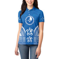 FSM Yap States Women Polo Shirt Micronesia Six 9 One Polynesian Tribal Pattern
