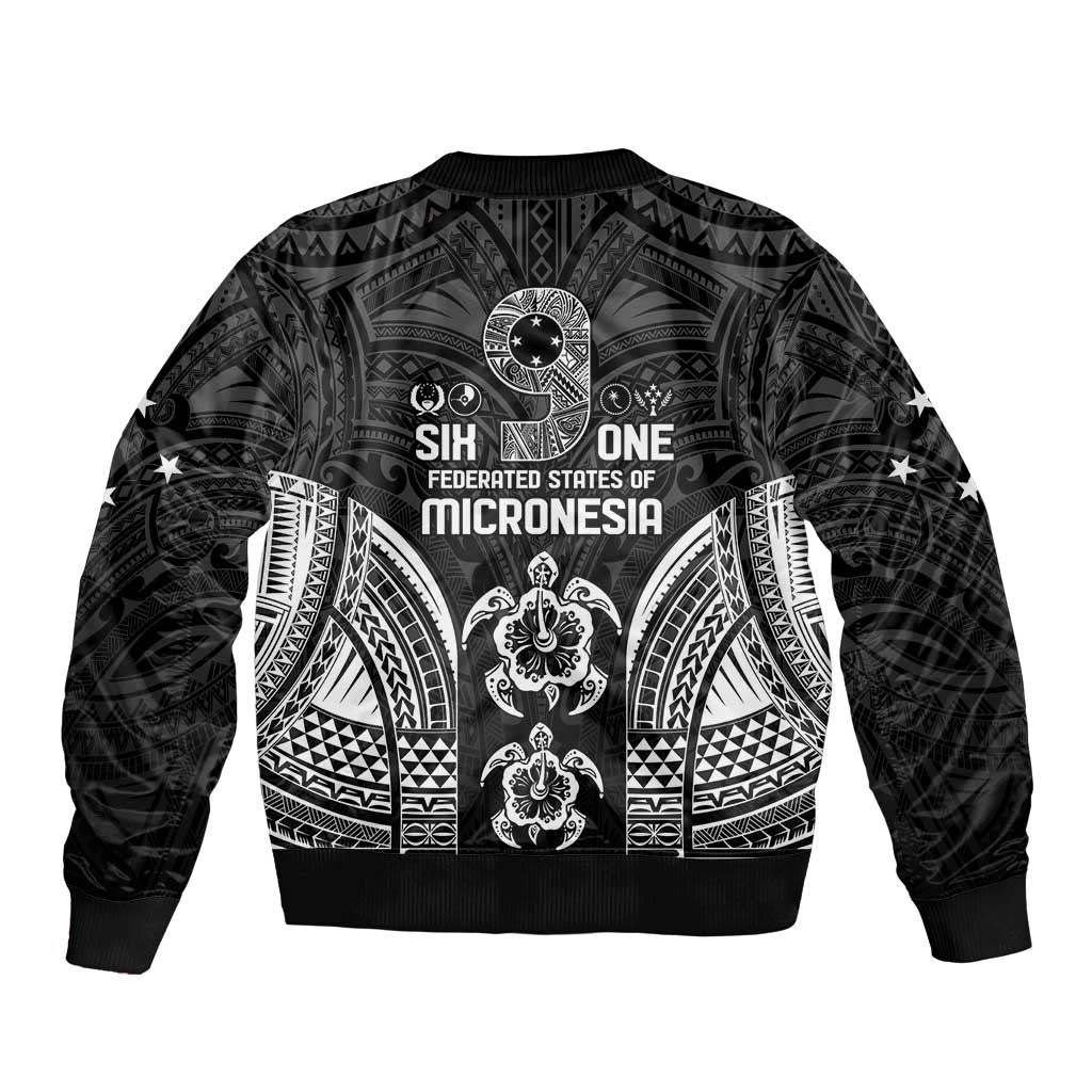 FSM Micronesia Six 9 One Bomber Jacket Polynesian Tribal Pattern