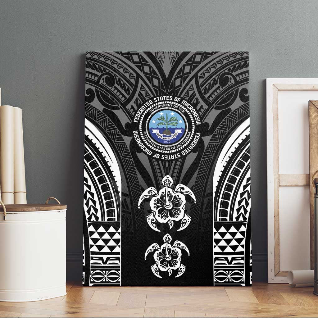 FSM Micronesia Six 9 One Canvas Wall Art Polynesian Tribal Pattern