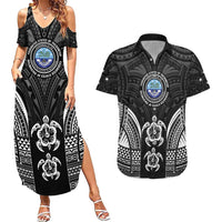 FSM Micronesia Six 9 One Couples Matching Summer Maxi Dress and Hawaiian Shirt Polynesian Tribal Pattern