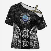 FSM Micronesia Six 9 One Cross Shoulder Shirt Polynesian Tribal Pattern - Polynesian Pride