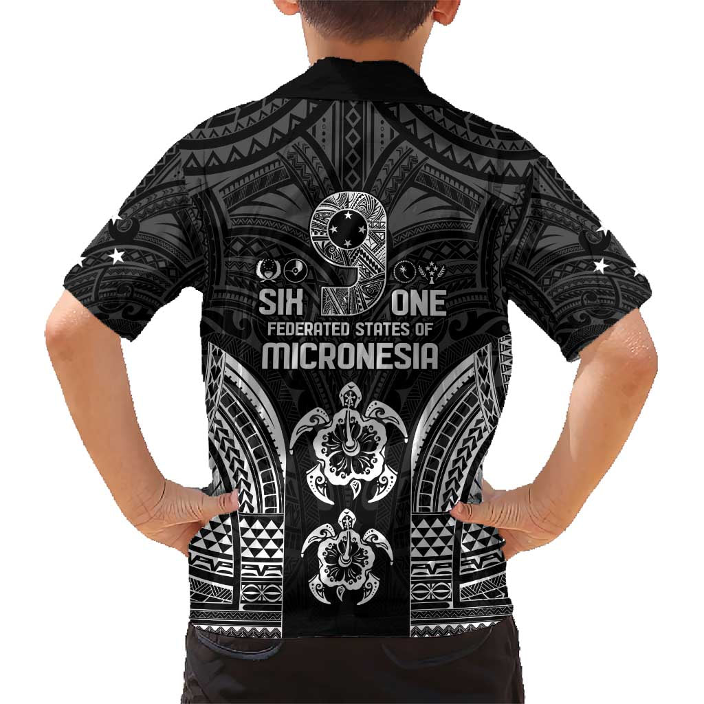 FSM Micronesia Six 9 One Family Matching Short Sleeve Bodycon Dress and Hawaiian Shirt Polynesian Tribal Pattern