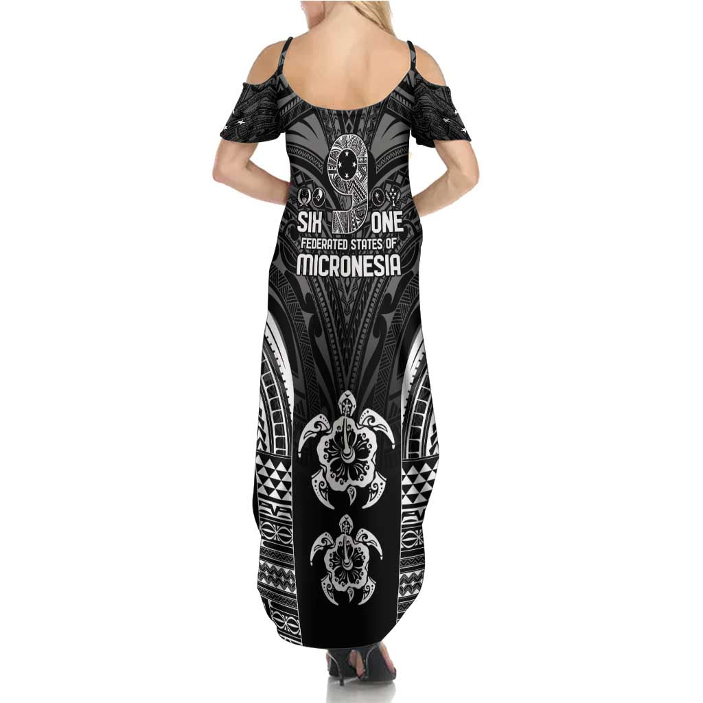 FSM Micronesia Six 9 One Family Matching Summer Maxi Dress and Hawaiian Shirt Polynesian Tribal Pattern