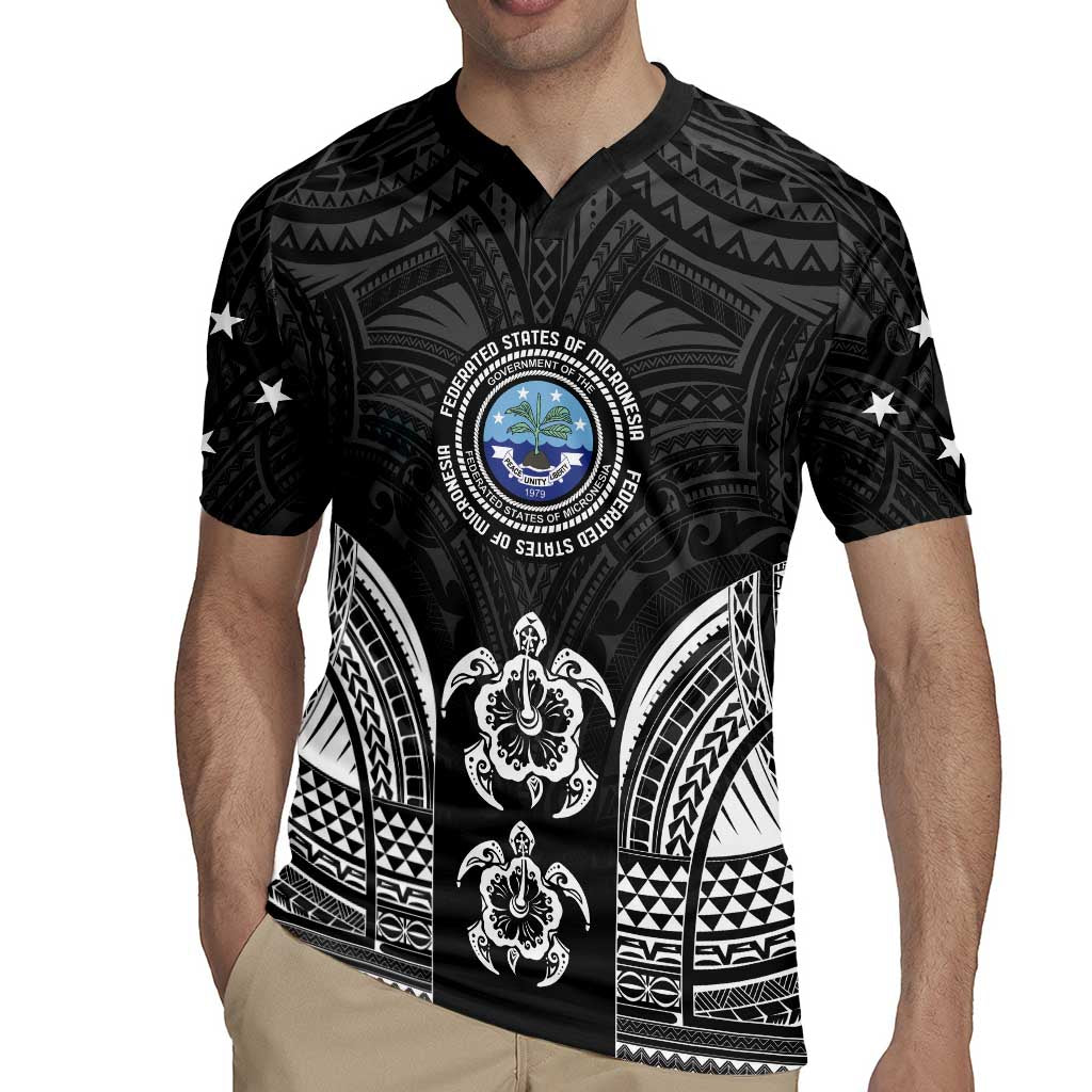 FSM Micronesia Six 9 One Rugby Jersey Polynesian Tribal Pattern