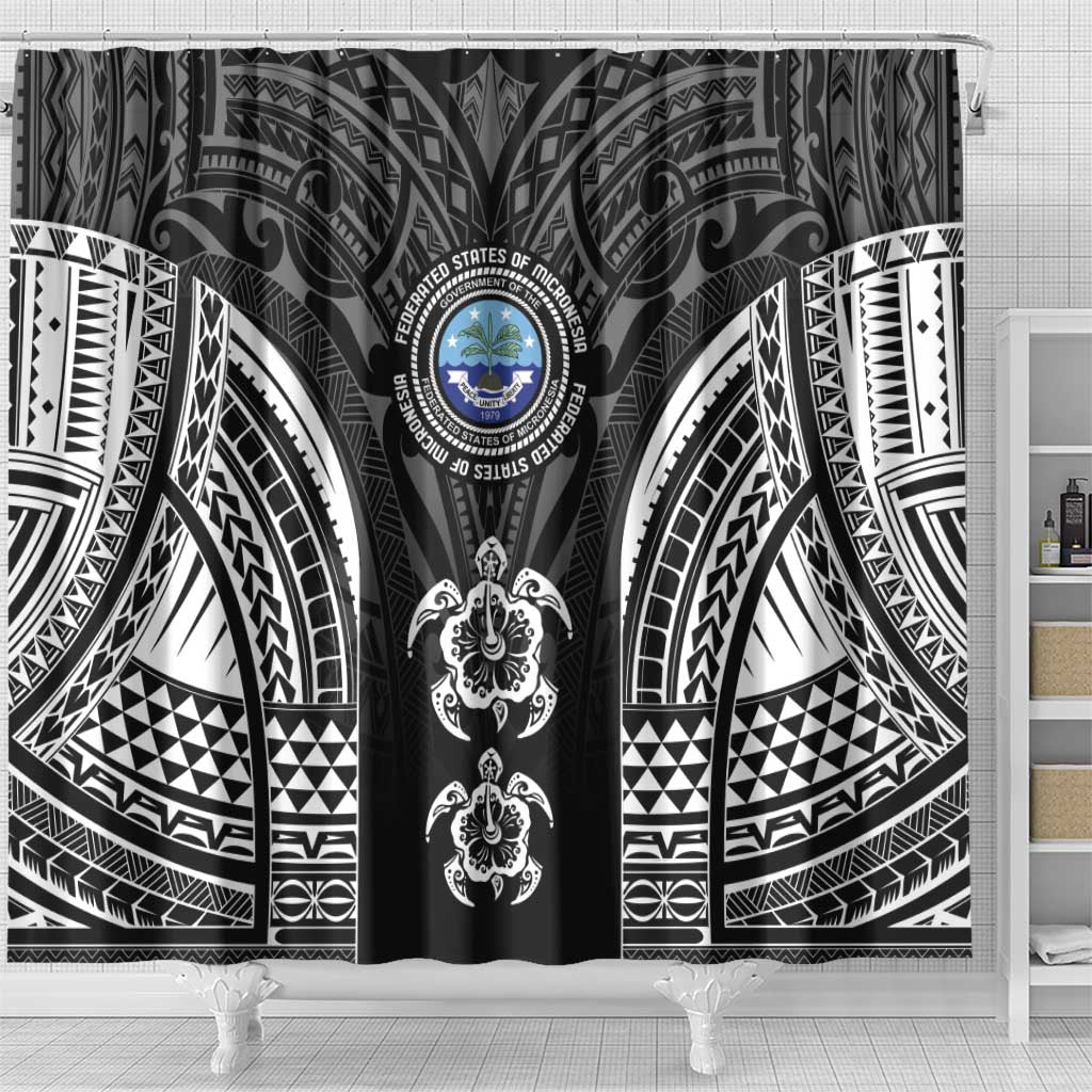 FSM Micronesia Six 9 One Shower Curtain Polynesian Tribal Pattern