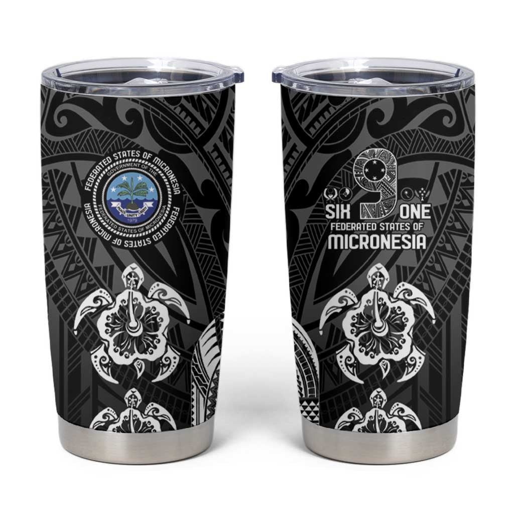 FSM Micronesia Six 9 One Tumbler Cup Polynesian Tribal Pattern
