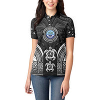 FSM Micronesia Six 9 One Women Polo Shirt Polynesian Tribal Pattern